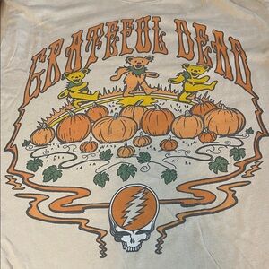 American Eagle Grateful Dead TShirt Pumpkins Beige Size XS/S